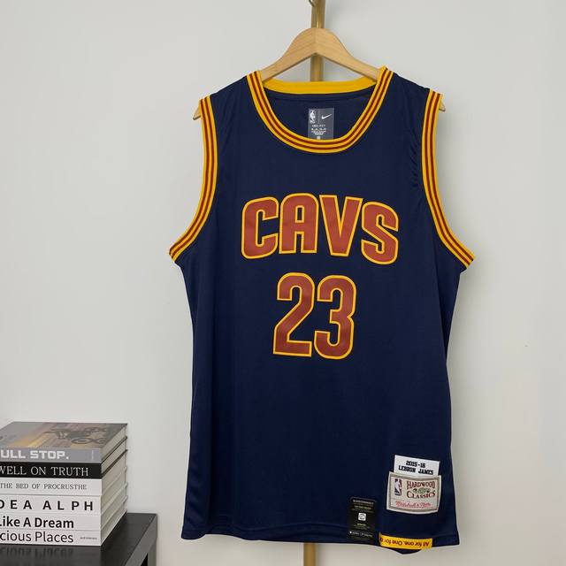 70 （款号S00023）【顶级刺绣版本】 nike Nba 复古球衣15—16赛季骑士队总冠军勒布朗詹姆斯23号球衣 颜色： 藏青色 尺码：S-2Xl 面料：