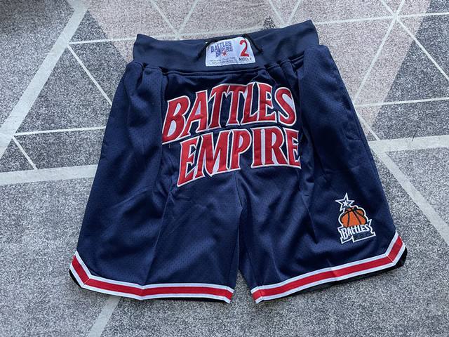 90（款号K59）【顶级刺绣版本】 mitchell &Ness X Just Don联名Nfl帝国之战队 复古高街刺绣球裤 棒球短裤 Just Don Nfl