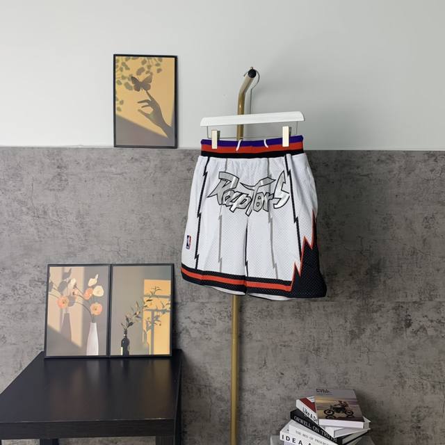 90（款号K01）【顶级刺绣版本】 挂拍图 Just Don Nba Toronto Raptors Team Shorts 贾斯顿 Nba 多伦多猛龙队 刺绣