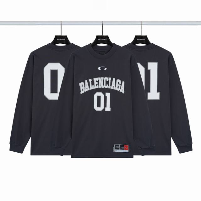 巴黎世家Balenciaga 球服01号长袖P140 2025Ss新主麦上身 刺绣为进口田岛万针刺绣贴布绣工艺 印花采用进口椭圆机胶浆印花 还原正品细节 区别市