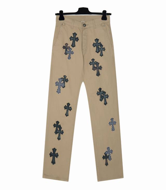 170［高端］款号K020 【上新】Chrome Hearts/克罗心 迷彩棋盘马毛十字贴皮牛仔裤 充满探索时尚极致的Chrome Hearts新款克罗心裤子，