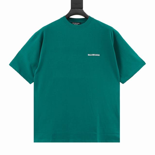 130 balenciaga/巴黎世家 21Ss 刺绣字母短袖T恤 购入原版对版操作今年新发售的可乐区别往年，非常特殊的颜色，。26S双纱面料，全棉螺纹 面料洗