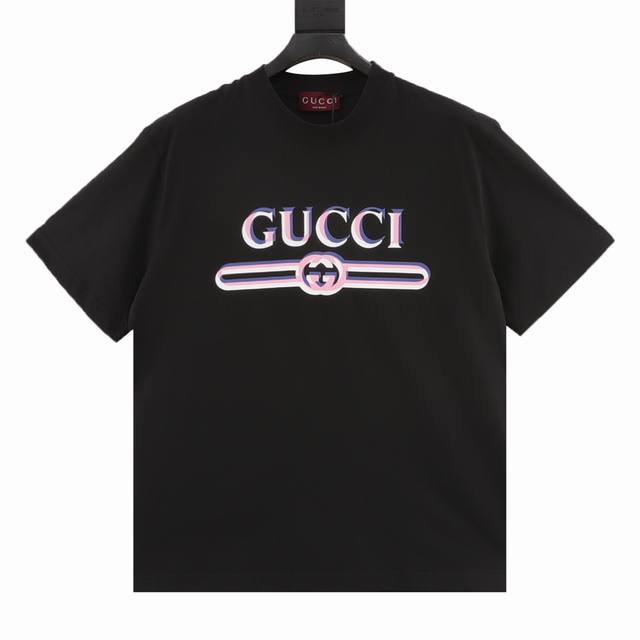 120 gucci 古驰 经典款 幻彩腰带印花短袖 size：Xs-Xl