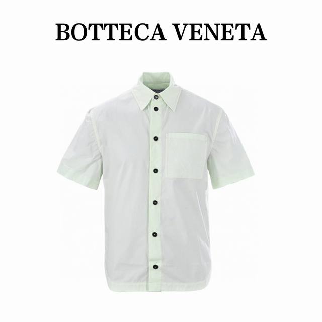 本地自取210 bottega Veneta葆蝶家Bv 胸口V标短袖衬衫 全棉面料染色而成，口袋双线车缝V字形状，和品牌相互呼应，采用202粗线，让针距和走线更