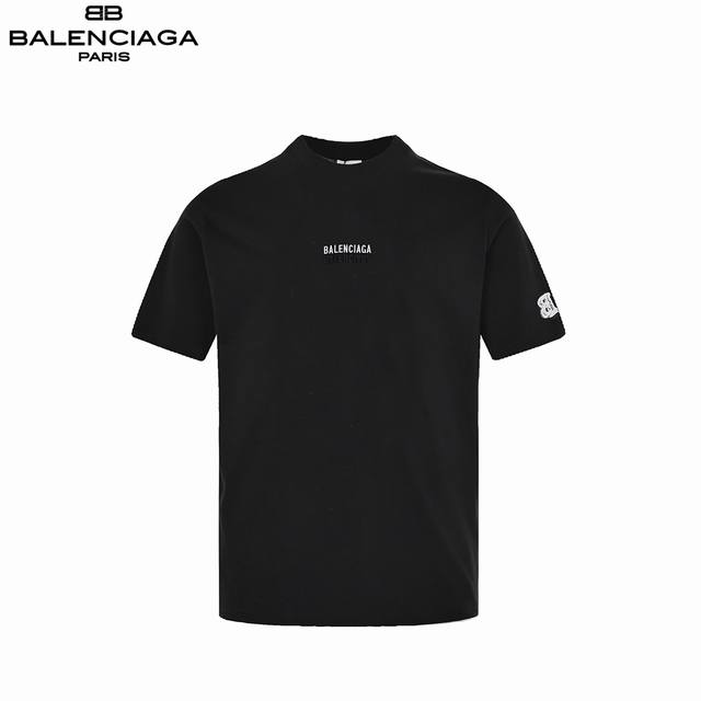 本地自取：160 balenciaga/巴黎世家 25Ss 镜像双标字母短袖 订染240克纯棉面料 刺绣采用进口百灵达出品 定制领标洗水唛 宽松版型 size: