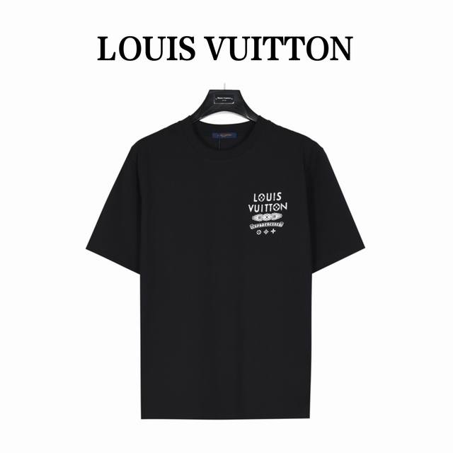 本地自取140 louis Vuitton & Chrome Hearts 联名款Logo字母印花短袖T恤 定织洗水260G双纱纯棉面料，棉感舒适，下水不变形