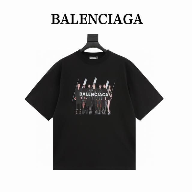 本地自取170 balenciaga/巴黎世家 全明星人物印花短袖 人物康丽白墨数码直喷印花，最新款的以色列进口康丽953机器，一台机器价值两百多万，能有这种机
