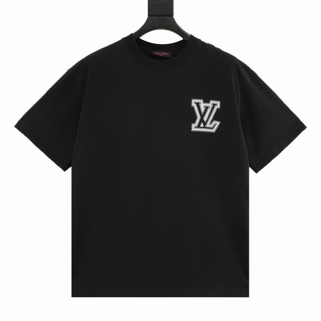 120 louis Vuitton/路易威登 25Ss 立体刺绣苞芯Logo短袖T恤 购入原版开模打造，全套定制辅料，所有细节完美还原 定织定染260G纯棉双纱