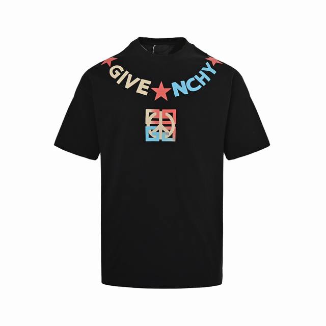 本地自取：160 givenchy/纪梵希 25Ss 链条字母Logo发泡印花短袖 面料采用高克重260G重精梳棉，定制1:1螺纹，面料舒适亲肤无异感， 制定染