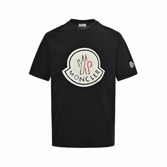 本地自取: 160 moncler/蒙口 25Ss 毛巾绣Logo短袖 采用60支双纱精梳纯棉爽滑手感，纯棉不起球不起毛，面料厚度260克重，单件重量280克左