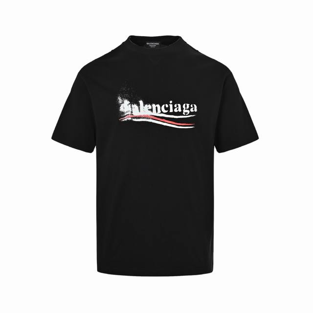 本地自取：160 balenciaga/巴黎世家 24Ss 模糊可乐印花短袖 采用32支双纱 260克重面料 进口针织针梳棉进行制作，厚度适中，有垂感又有轮廓型