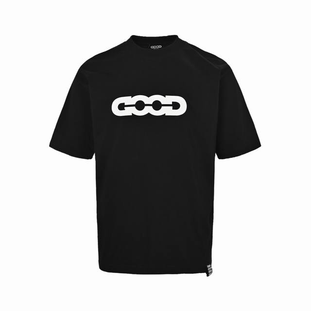 本地自取: 160 goodbrand 25Ss 爆裂纹贴皮字母Logo短袖 采用订色订染毛圈纯棉衣面，250G双股双纱，手感舒适 进口针织针梳棉进行制作，搭配