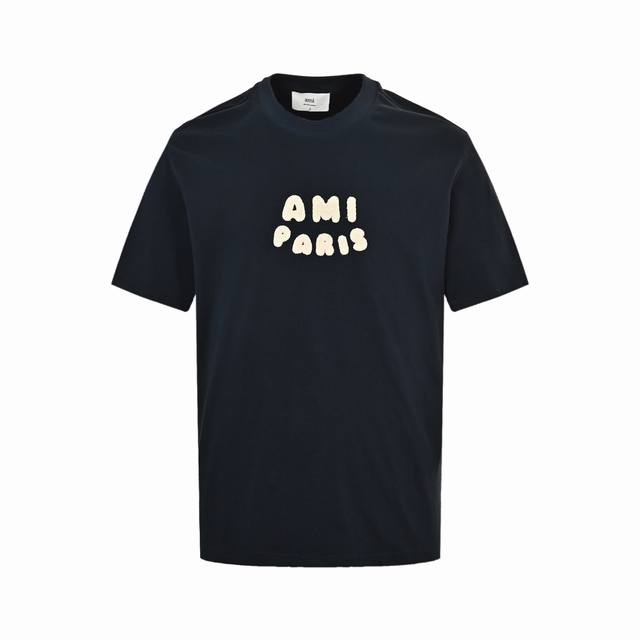 本地自取：160 ami 25Ss 立体钩编刺绣字母短袖 春夏揉进了春风里，让优雅尽情绽放8拒绝平庸 清爽自然，经典再经典，超多明星博主的日常穿搭T恤，低调百搭