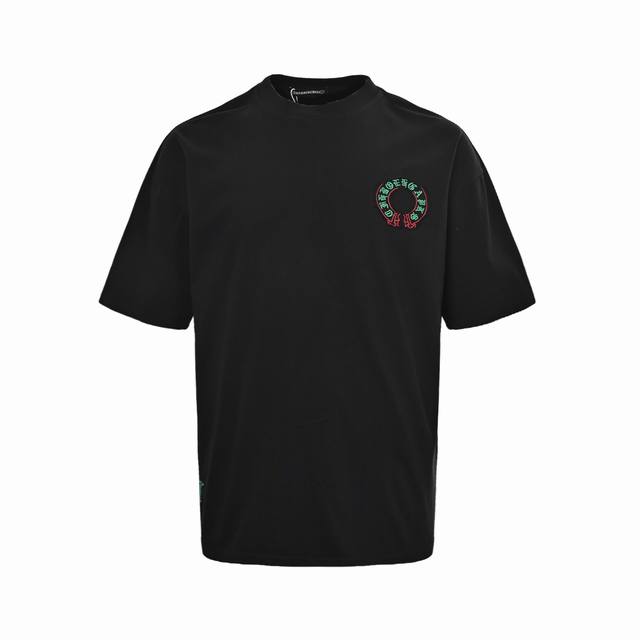 本地自取：160 chrome Hearts/克罗心 重工贴布马蹄十字架刺绣短袖 厚实有型，购入原版开模打造，全套定制辅料，所有细节完美还原 定织定染260G纯