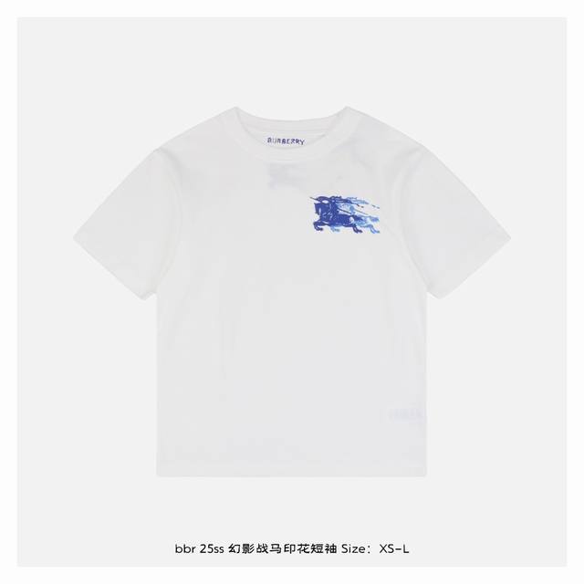 本地自取：200 burberry/博柏利 25Ss 幻影战马印花短袖 -正确细节，领标在内里肩膀处 -新三针走线缝制 原￥4810购买，纯棉质230克面料，柔