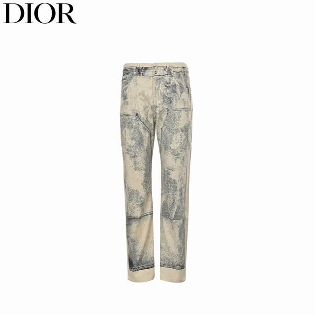 本地自取：340 dior/迪奥 24Fw 水墨素描印花牛仔裤 进口水洗丹宁牛仔面料，复古做旧印花，全套定制五金辅料，品质很顶，男女皆可完美驾驭！ size: