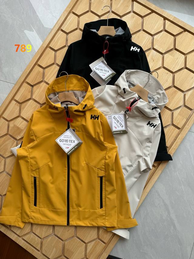p250 helly Hansen 压胶高版本海丽汉森情侣拼接一体防泼水外套，Salt高端系列户外防风防水无缝压胶硬壳冲锋衣，专为户外运动人体工学设计，肩膀Lo