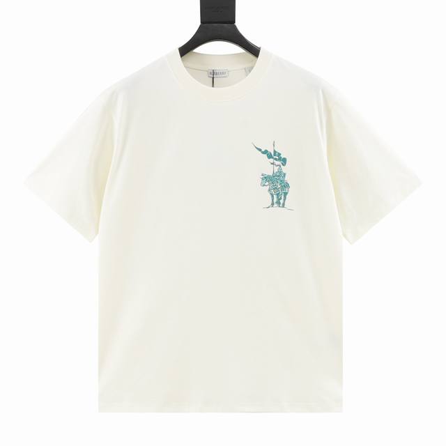 120 burberry/巴宝莉 25Ss 骑士战马发泡印花短袖 面料采用230克重精梳棉，定制32支1*1螺纹，成衣两遍水洗处理，面料舒适亲肤无异感，定制定染