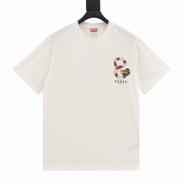 p140 kenzo高田贤三 龙年限定刺绣短袖T恤 原版1500购入，采用190克全棉布料，水洗过预缩。前后幅进口田岛机刺绣，前幅13000针，刺绣效果立挺，还
