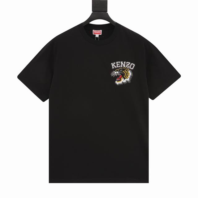 p140 kenzo高田贤三 虎头刺绣短袖T恤 原版1500购入，采用190克全棉布料，水洗过预缩。前后幅进口田岛机刺绣，前幅13000针，刺绣效果立挺，还原原