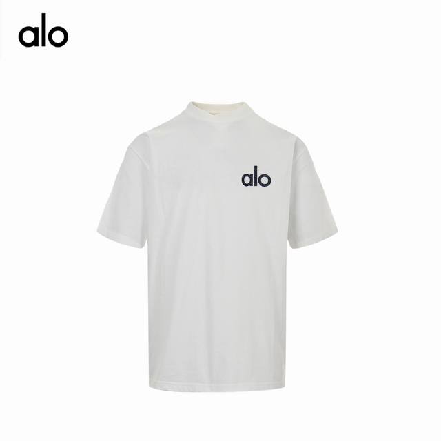 本地自取：170 alo/阿罗 25Ss 经典发泡字母短袖T恤 面料采用进口机器织造而成，布面纹路的独特性创造出完美的成衣效果 面料采用净布260克重 搭配32