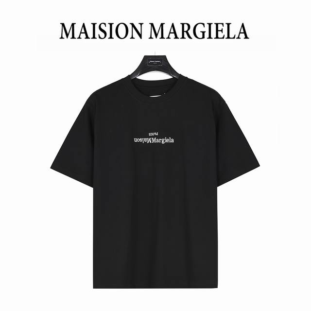 本地自取180（支持放店） maisonmargiela/马吉拉 反转小标Logo刺绣短袖T恤 重磅精梳260G纯棉双纱面料 后背手工四角缝线 螺纹定织定染通肩