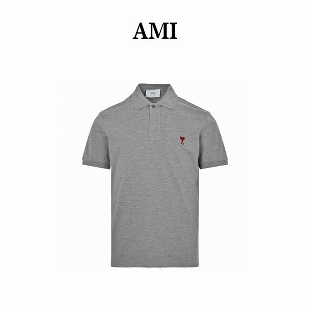 本地自取180 ami Paris 爱心刺绣Polo短袖 一款经典简约百搭的高级Polo，这种基础性的经典单品，绝对是你了解这个品牌的捷径，极简的风格构造 配置