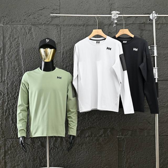 200 helly Hansen/Hh海丽汉森25S春季新款男士压胶圆领休闲卫衣，超值入手，男士春季运动基础款长袖T恤系列，一年四季的必需品，简约基础版，运动系