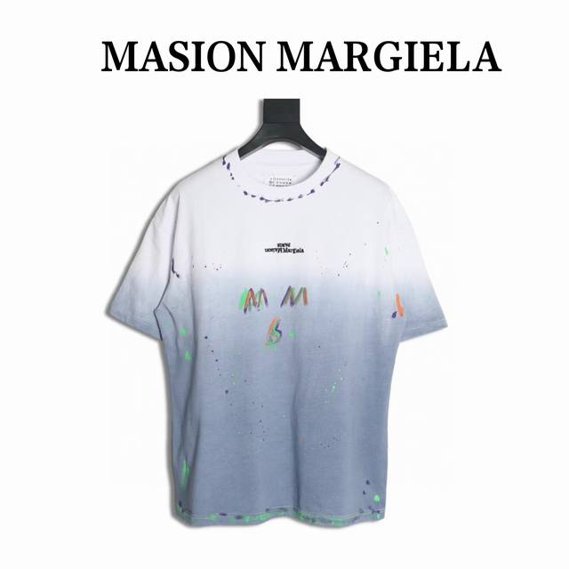 本地自取200 maison Margiela马吉拉 25Ss 泼墨印花短袖T恤 面料定织定染280G32支双纱面料，宽幅领口螺纹300G1*1全棉螺纹，久穿不