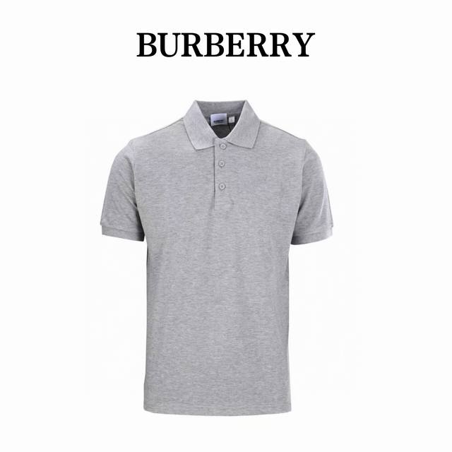 本地自取180 burberry巴宝莉Bbr 胸口麦穗刺绣短袖Polo衫 面料采用220G专用珠地面料，宝蓝色,花灰色珠地布为原版定染。前幅采用进口田岛机万针刺