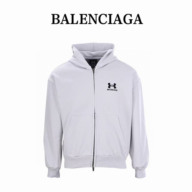 本地自取390 balenciaga巴黎世家Blcg X Ua 联名款套装针织连帽卫衣外套 这款联名针织裤，将高端时尚与运动功能完美融合。打造出一款既时尚又实用