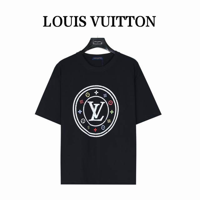 本地自取160 louis Vuitton 路易威登 Lv 24Ss 圆圈老花短袖T恤 面料采用定制240G 26支特滑双股精棉平纹高密无尘全棉布料。前幅高密度