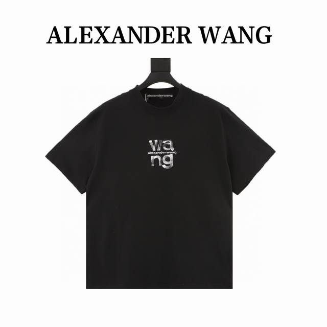 本地自取140 alexander Wang 经典款手绘Logo印花短袖 尺码Xs-Xl