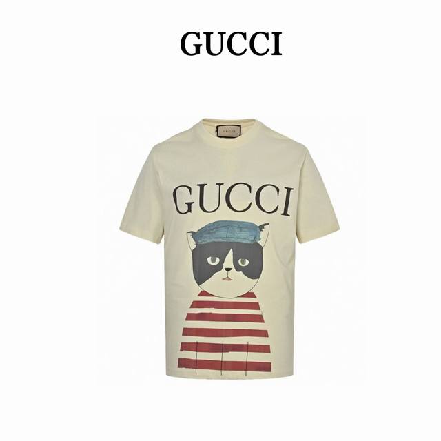 本地自取160 gucci/古驰 25Ss 趣味卡通系列印花短袖 面料采用32支双纱240克重精梳棉，定制32支1*1螺纹，成衣两遍水洗处理，面料舒适亲肤无异感