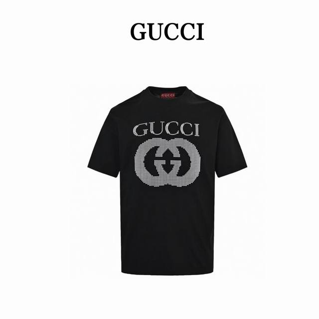 本地自取160 gucci/古驰 24Ss 像素双G印花短袖 情侣街拍的时尚款短Tee，炸街系列 经典再现的双Gg印花Logo设计，一目了然的品P价值直接输出