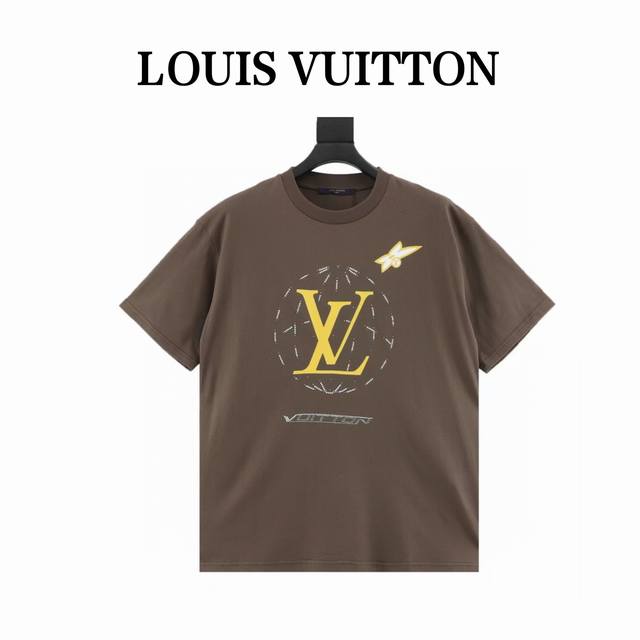 本地自取170 louis Vuitton路易威登25新款钻石航线圆领短袖T恤 平织纯棉优质棉面料，采用16S平织优质棉，230G。特殊烫钻环保胶浆印花，环保胶