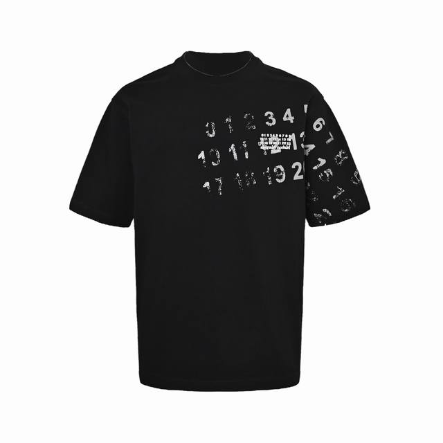 本地自取：160 maison Margiela/马吉拉 25Ss 数字绘画斑驳涂鸦短袖 重磅精梳260G纯棉双纱面料 3D数码直喷工艺 螺纹定织定染通肩拉条工
