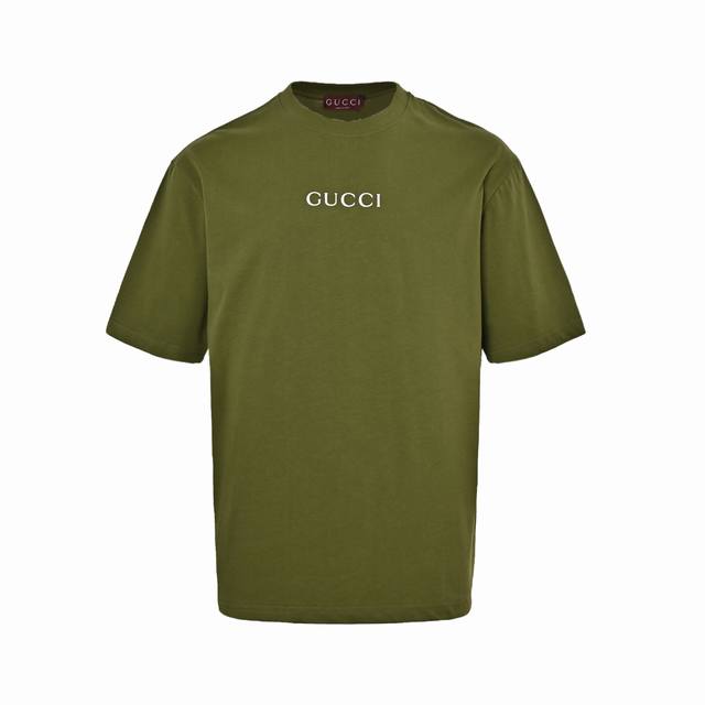 本地自取: 160 gucci/古驰 25Ss 字母印花短袖 #Gucci古驰#2025早春系列，简约印花图案，官方原版,定制32支双纱纯棉面料，克重260G，