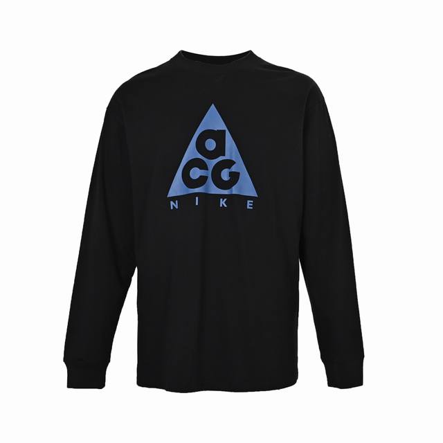 本地自取：210 nike & Acg 24Fw Acg三角大标印花长袖 面料320克100%棉 三标全部开模定制 大面积印花使用胶浆工艺 正常是刮4遍 为确保