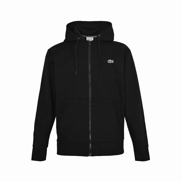 本地自取:290 lacoste/鳄鱼 基础款Logo 刺绣拉链外套 男女款 380克纯棉面料 比普通的面料更加好穿舒适不臃肿 螺纹定织定染 经典Logo 领口