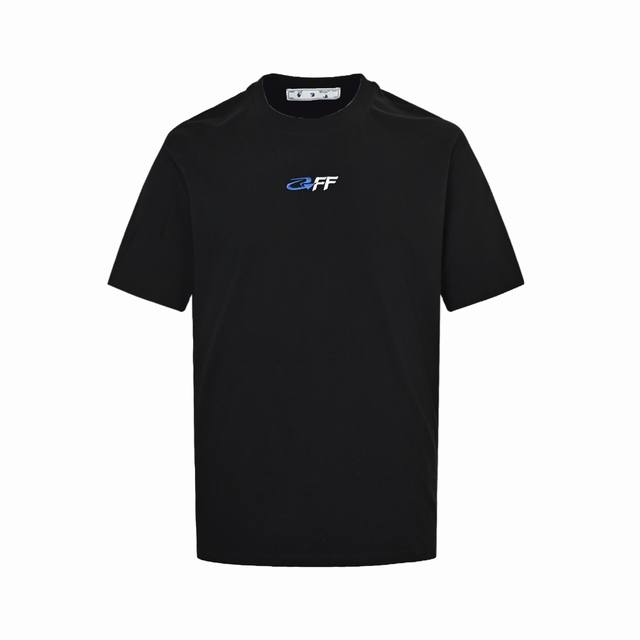 本地自取：180 off White Co Virgil 24Ss Off蓝箭头字母刺绣短袖 所有面料以及螺纹均为订织定染 所有面料颜色均经过色卡比对定染面料