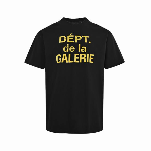 本地自取：170 gallery Dept 21Ss 斑驳法文字母Logo印花短袖 定织定染21支230克高克重棉麻面料 圆简布工艺无侧缝 面料先经过环烘水洗处