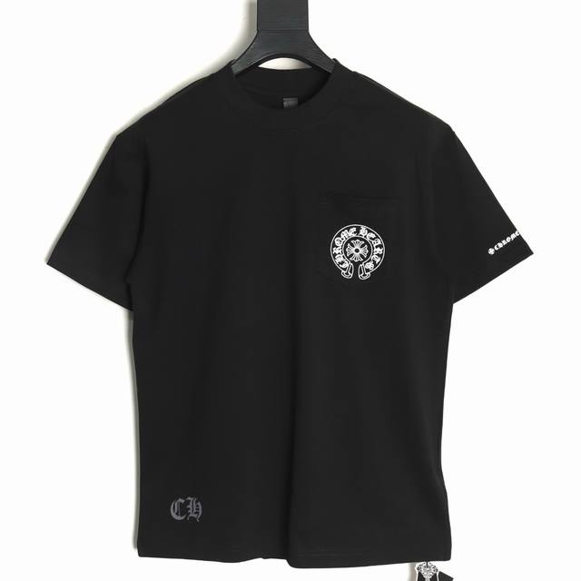 本地自取210 chrome Hearts 克罗心 前后马蹄印花短袖T恤 采用直喷进口机器印花 五金辅料均开磨定制 正确配置 黑色2025克罗心正品包装 280