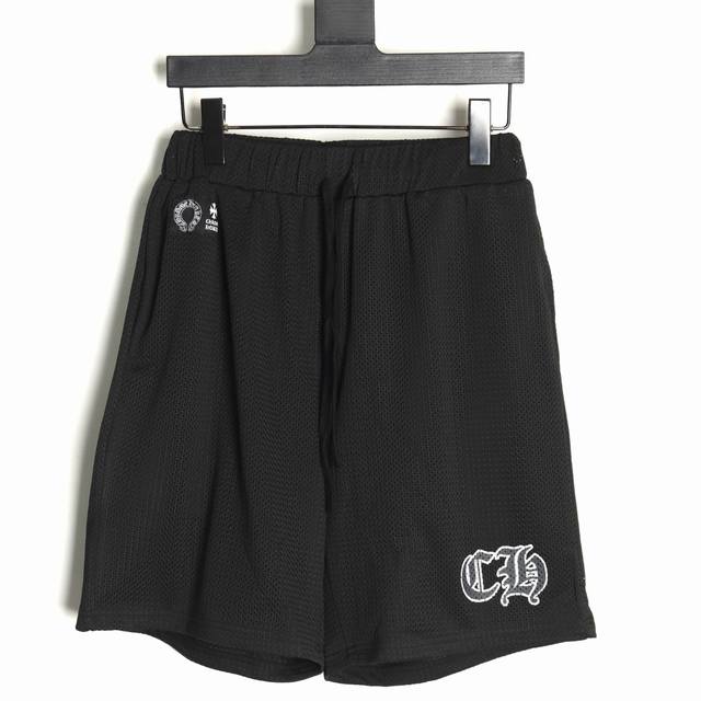 本地自取210 chrome Hearts 克罗心 25Ss 梵文网眼冰球服短裤 采用直喷进口机器印花 五金辅料均开磨定制 正确配置 黑色2025克罗心正品包装