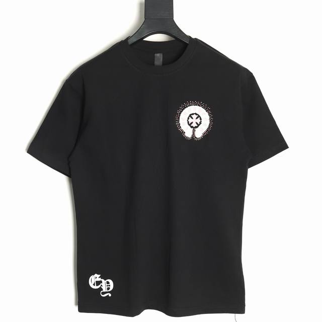 本地自取210 chrome Hearts 克罗心 发泡马蹄短袖T恤 采用直喷进口机器印花 五金辅料均开磨定制 正确配置 黑色2025克罗心正品包装 280克定