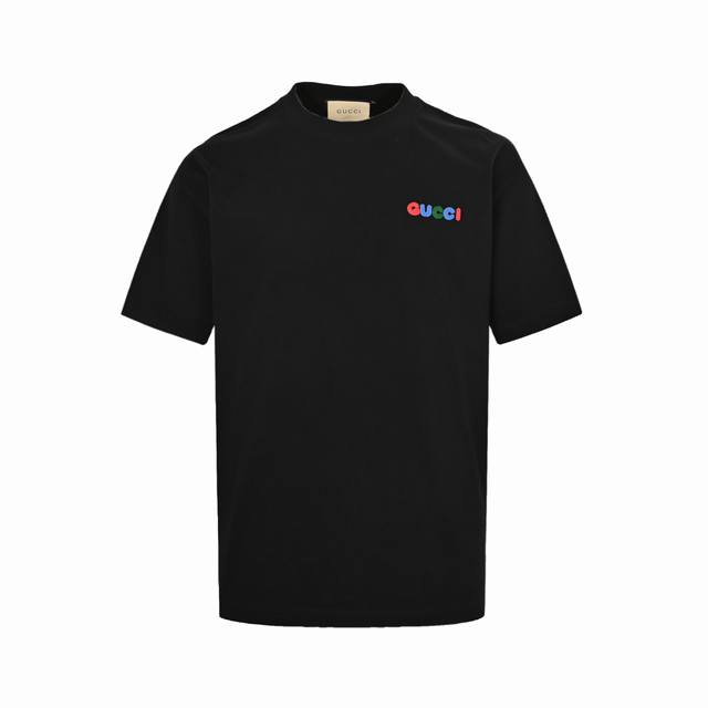 本地自取：140 gucci/古驰 25Ss 彩色字母刺绣短袖 购入原版开模打造，全套定制辅料，所有细节完美还原 定织定染260G纯棉双纱紧密棉面料，洗水后达2