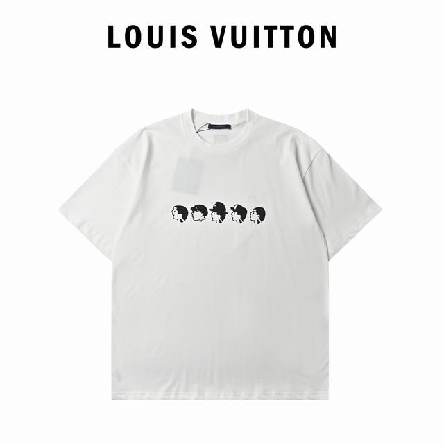 本地自取180 louis Vuitton路易威登 25Ss 小人头像短袖 第一时间原版购入开发，采用16S麻棉克重230G ，搭配32S双纱1*1螺纹，面料螺