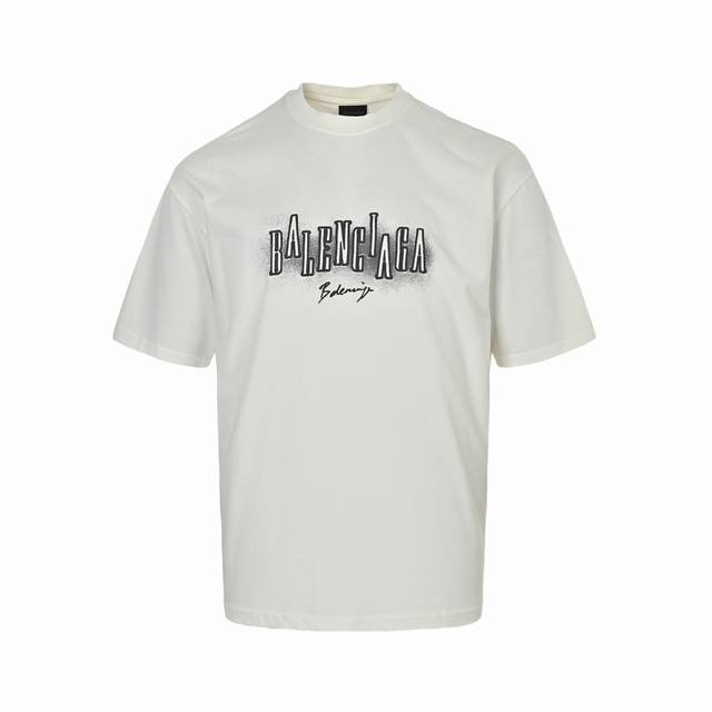 本地自取: 170 balenciaga/巴黎世家 光晕印花波普绣花短袖 百搭潮品推荐，适合搭配任何下半身单品。洗水刷毛面料，印花绣花双重工艺，简约高街款，单穿