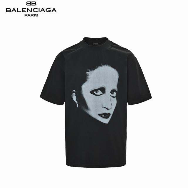 本地自取: 170 balenciaga/巴黎世家 25Ss 音乐系列印花短袖 巴黎世家春夏装新款 宽松廓形短袖T恤.进口白墨直喷数码印花+手绘工艺.挑破工艺.