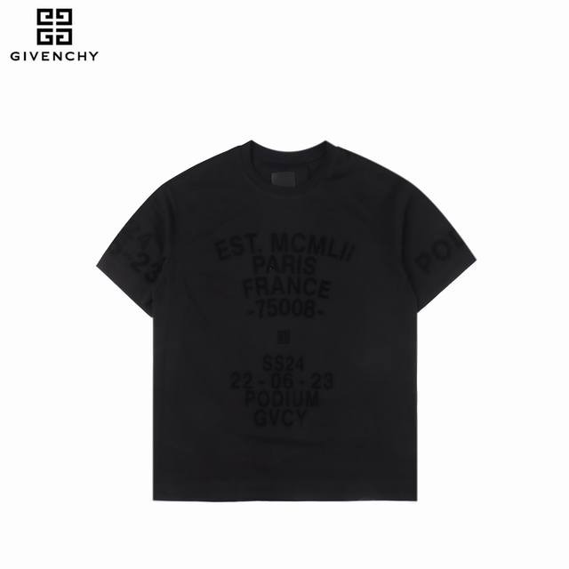 本地自取：170 givenchy/纪梵希新款印植绒短袖T恤 - 被称为法国时装界的绅士的Givenchy的风格所在 1952年纪梵希这个品牌在法国正式诞生 它